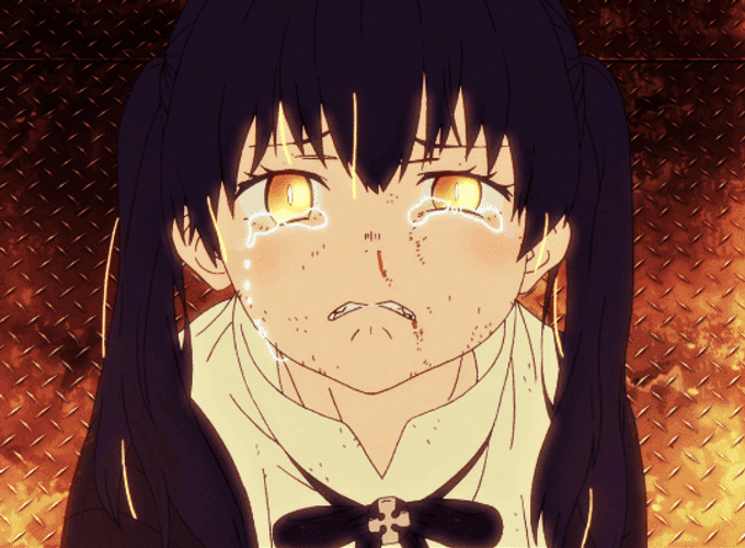 Fire Force Anime Tamaki Crying
