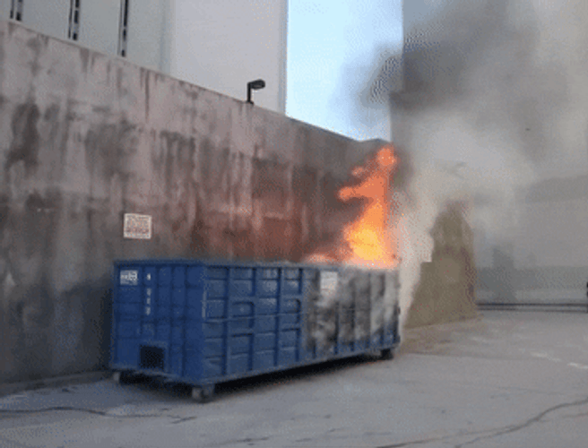 Blazing Dumpster Fire
