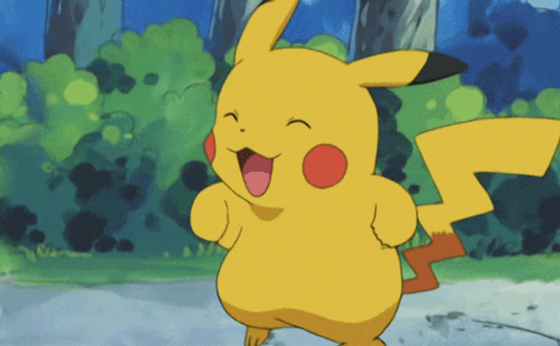 Happy Pikachu Hopping