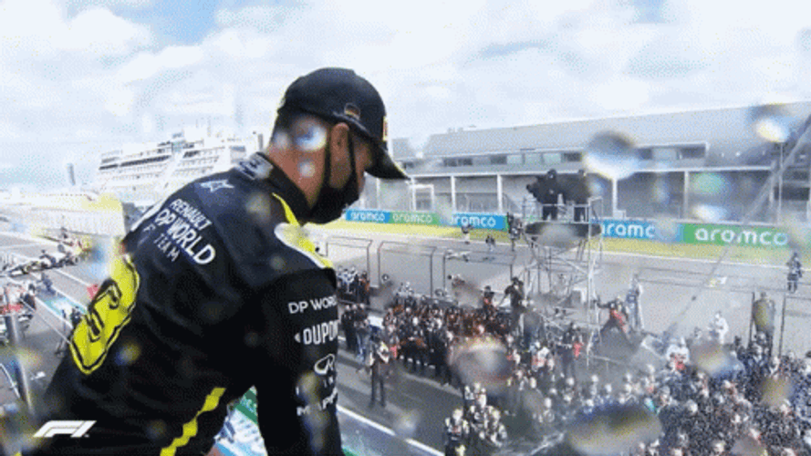 Daniel Ricciardo Spraying Champagne
