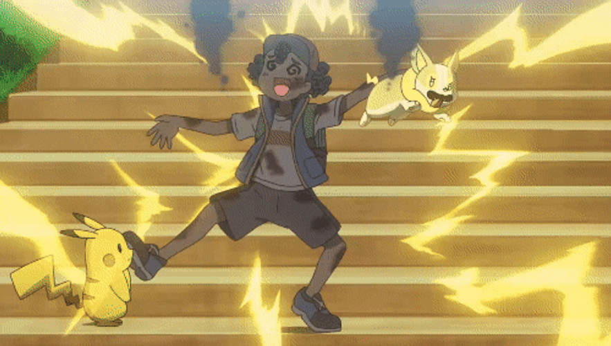 Pokemon Trainer Ash Electrocuted