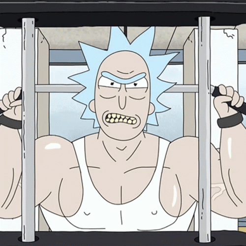 Rick And Morty Gym Muscles Rick