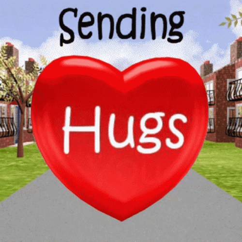 Sending Hugs Floating Heart
