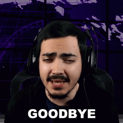 Reporter Saying &goodbye&