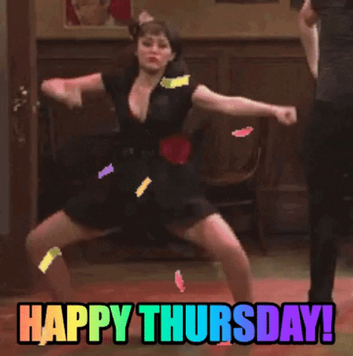 Happy Thursday Dancing Woman