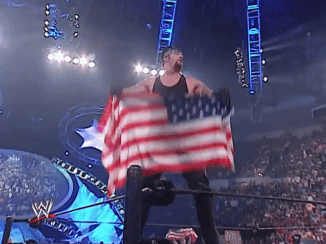The Undertaker Raising Flag