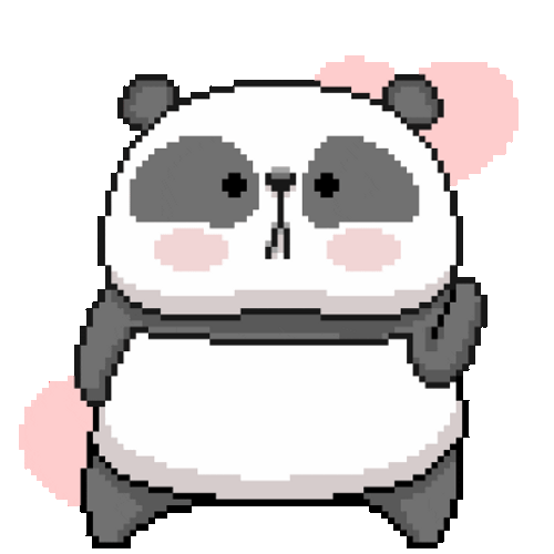 Panda Dance Pixel Cartoon