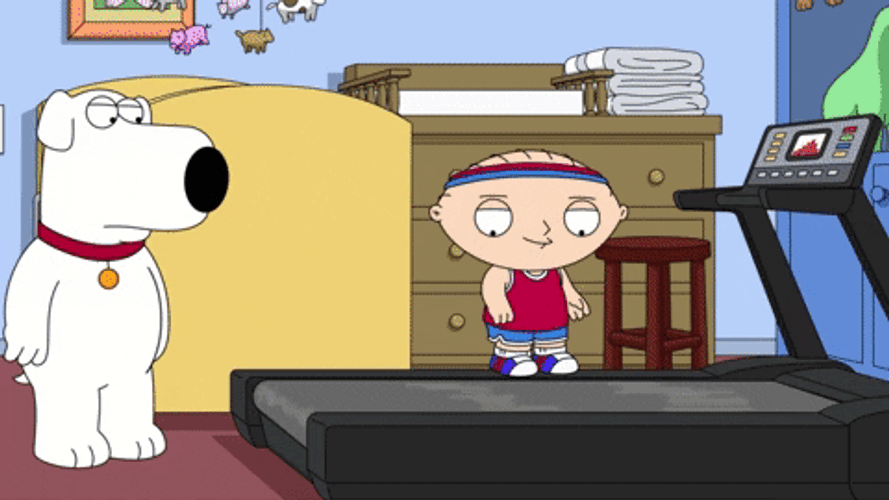 Humorous Family Guy Stewie Exercising