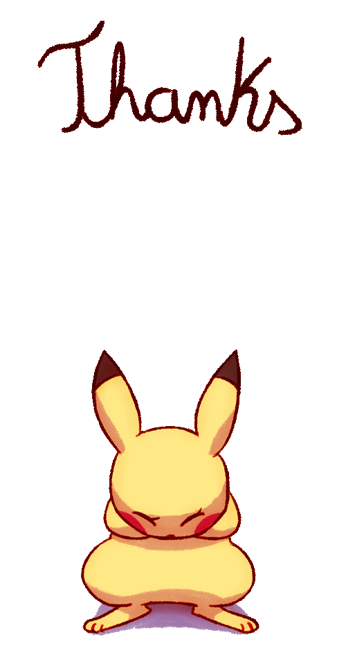 Pokemon Pikachu Thanks