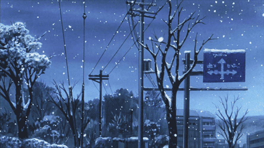 Anime Snow Falling