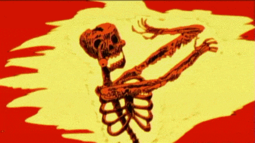 Fire Burning Skeleton