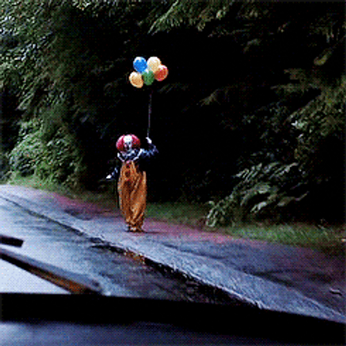 Scary Clown With Balloon