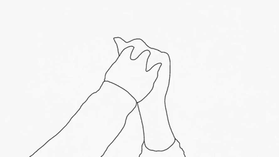 Sketch Couple Holding Hands