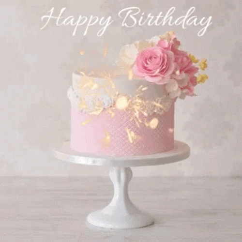 Happy Birthday Cake Pink Aesthetic
