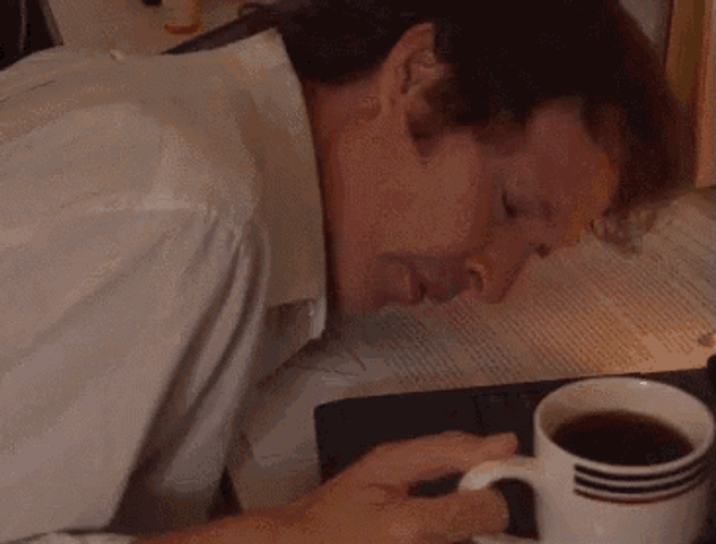 Asleep Spilling Coffee