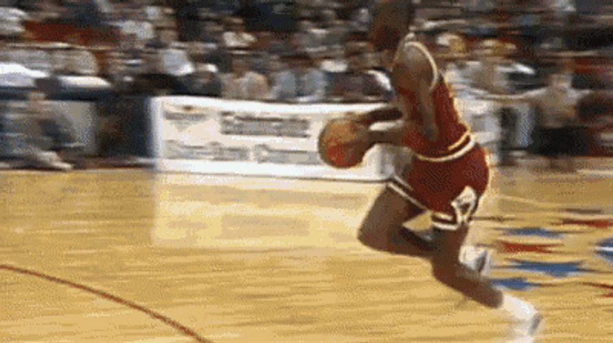 Michael Jordan Dunk Flying