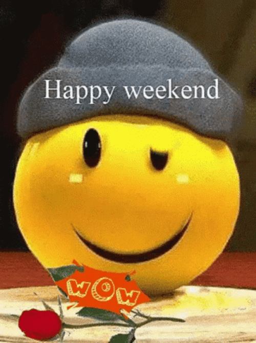 Winking Emoji Happy Weekend
