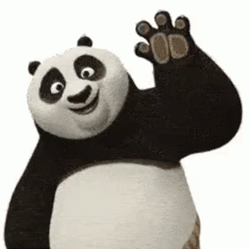 Kung Fu Panda Po Waving