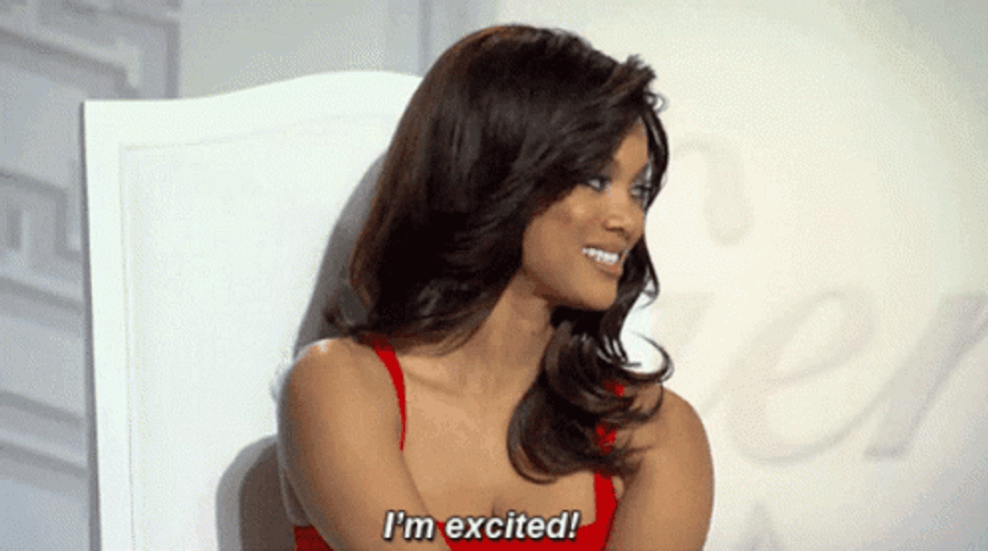 Excited Tyra Banks