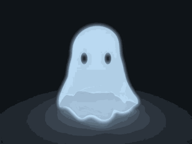 Scary Cute Animated Ghost