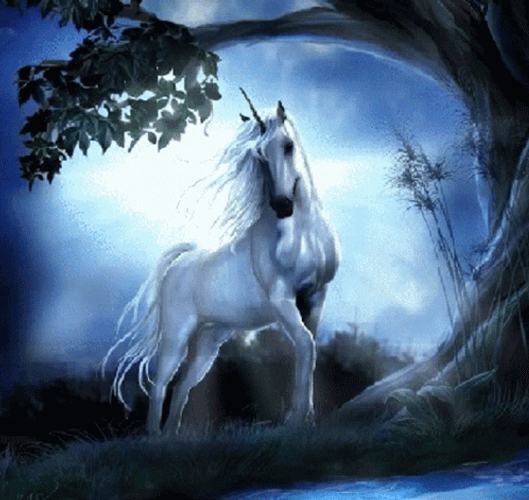 Fantasy Unicorn Under The Tree