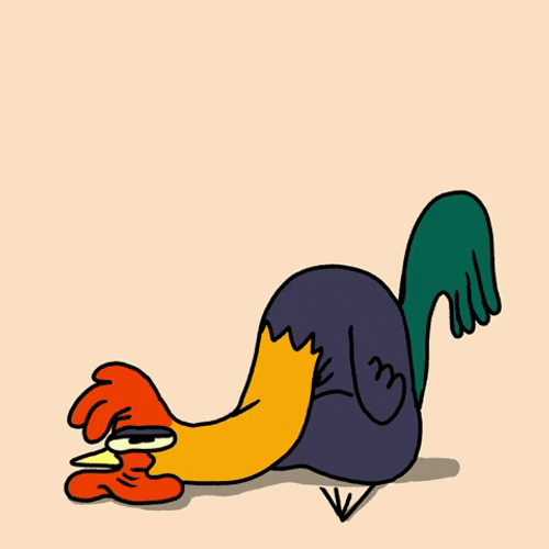 Sitting Tired Chicken