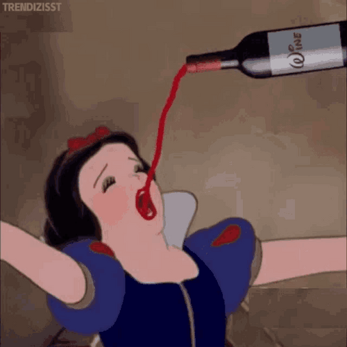 Snow White Wine Drinking