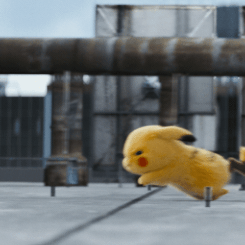 Detective Pikachu Running With Sparks
