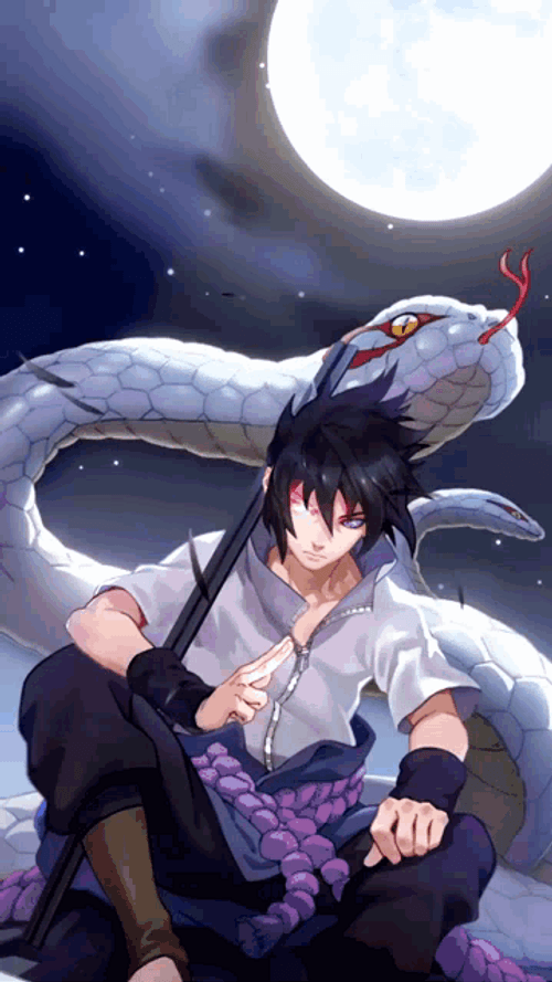Sasuke With Aoda Snake