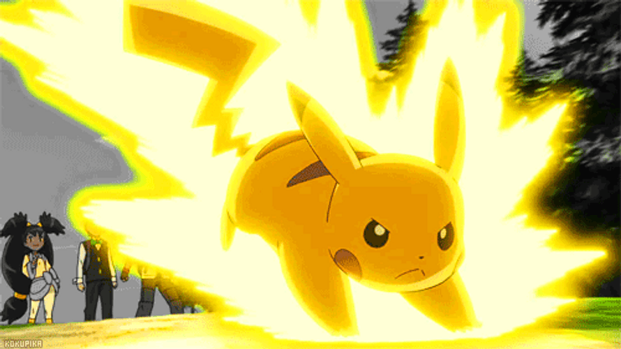 Pikachu Running With Thunderbolt