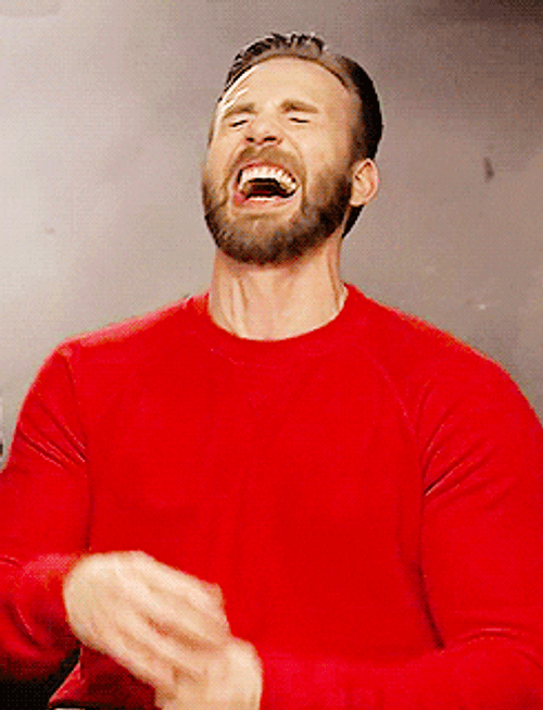 Chris Evans Laughing Hysterically