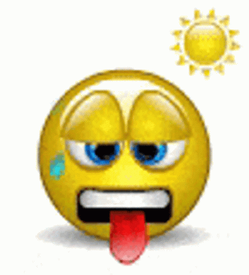 Sweating Exhausted Emoji Sun