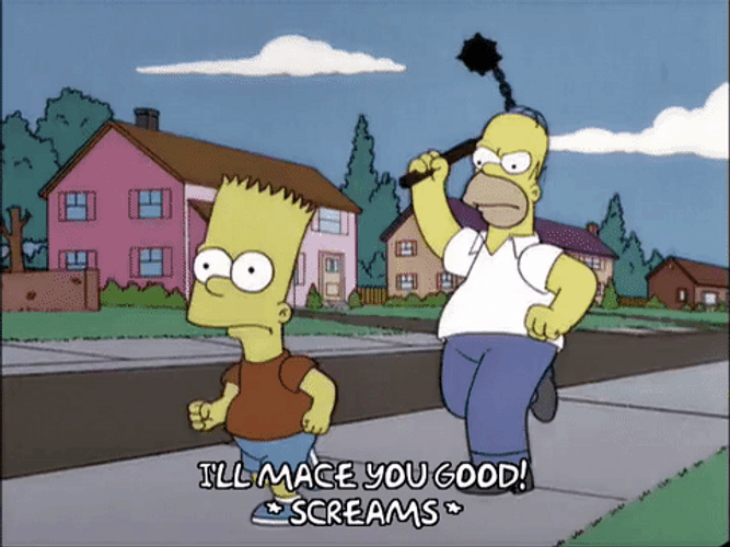 Simpsons Bart And Homer Running