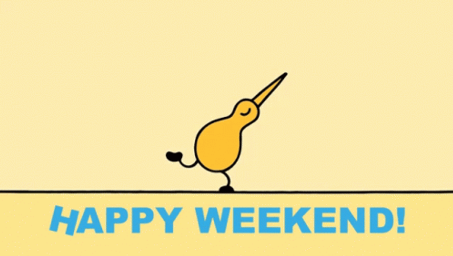 Kiwi Bird Happy Weekend