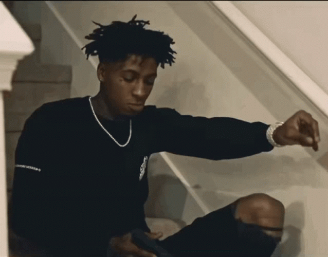 Nba Youngboy Vibing On Stairs