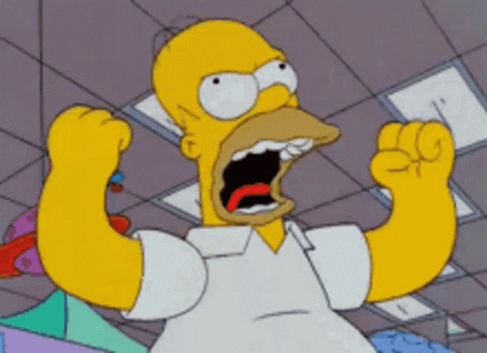 Angry Scream Homer Simpson
