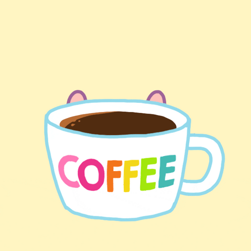 Cartoon Pig Coffee