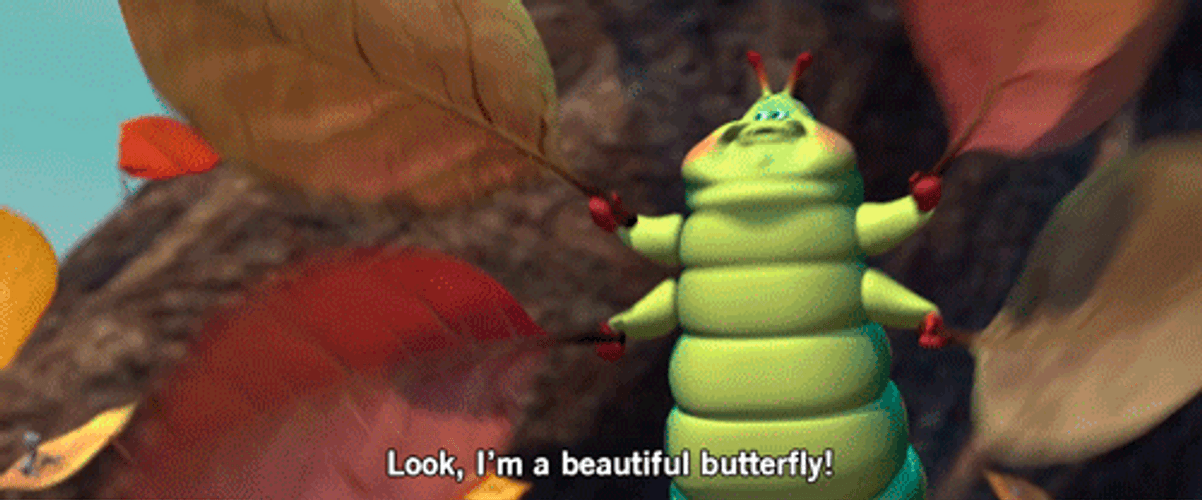 Caterpillar Look I&m A Beautiful Butterfly