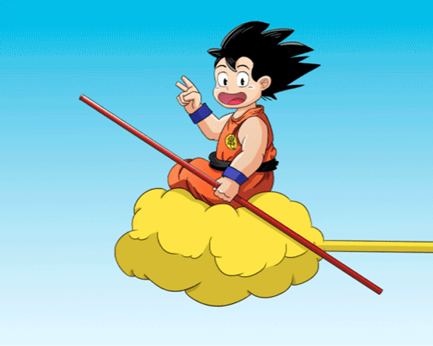 Goku Riding In Flying Nimbus