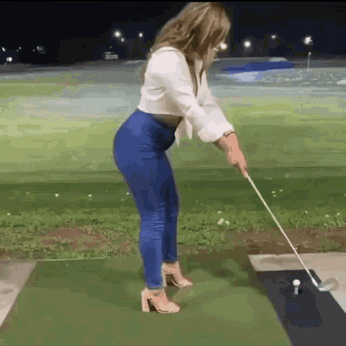 Fail Golf Swing Girl