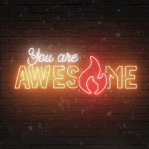 Awesome Neon Fire Sign