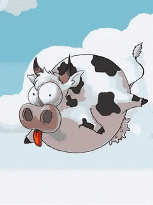 Falling Round Cow