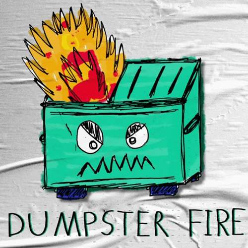 Animated Angry Dumpster Fire
