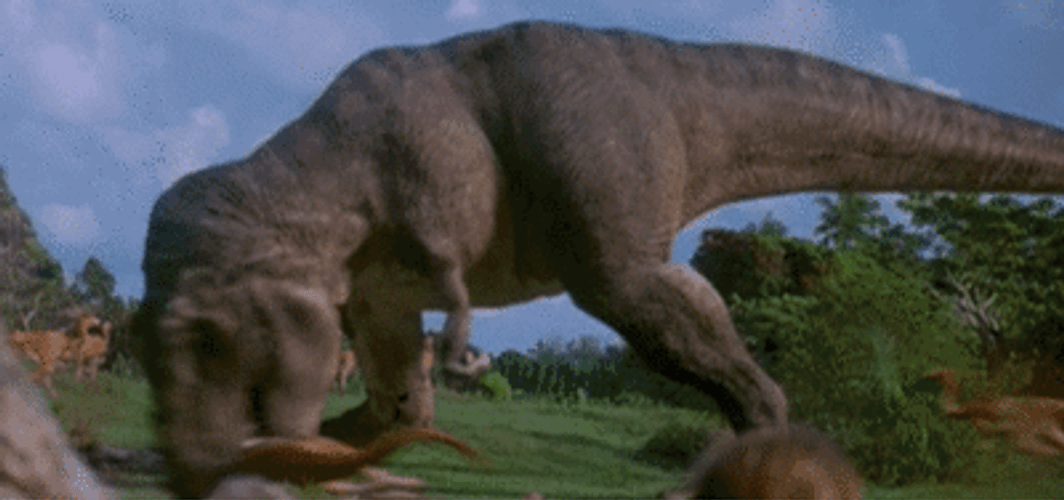 Jurassic Park T-rex Attack Gallimimus