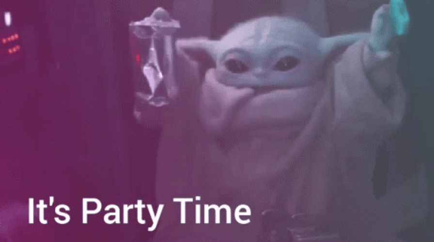 Baby Yoda Party Time