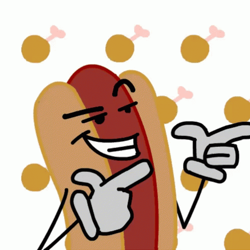 Animated Hot Dog Grinning