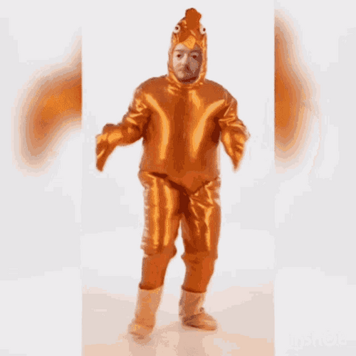 Dancing Turkey Guy In Costume