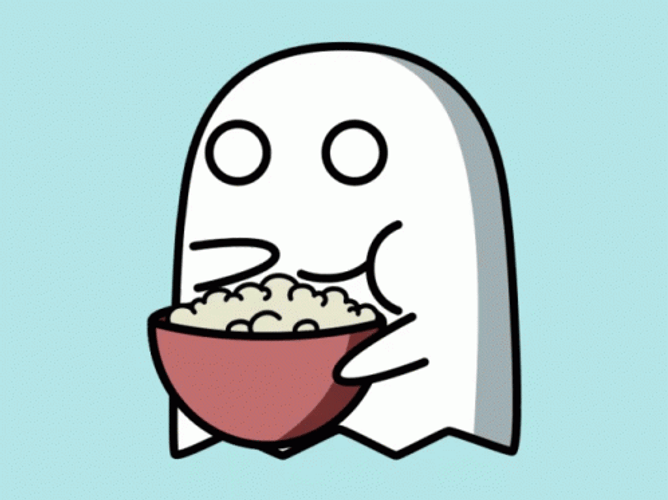 Ghost Eating Popcorn
