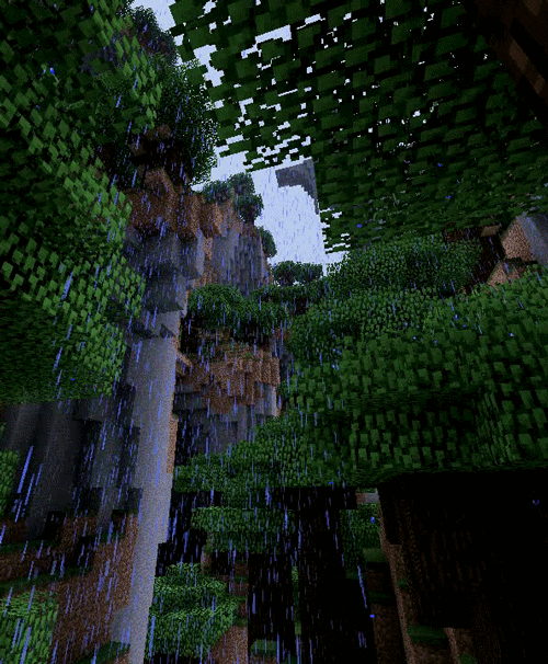 Minecraft Falling Rain