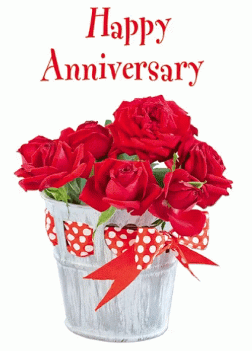 Happy Anniversary Red Rose Bouquet
